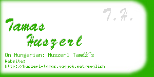 tamas huszerl business card